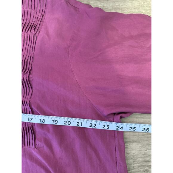 NWOT Millie Keaton Top in Plum Washed Silk Women’s Sz S - Picture 5 of 8